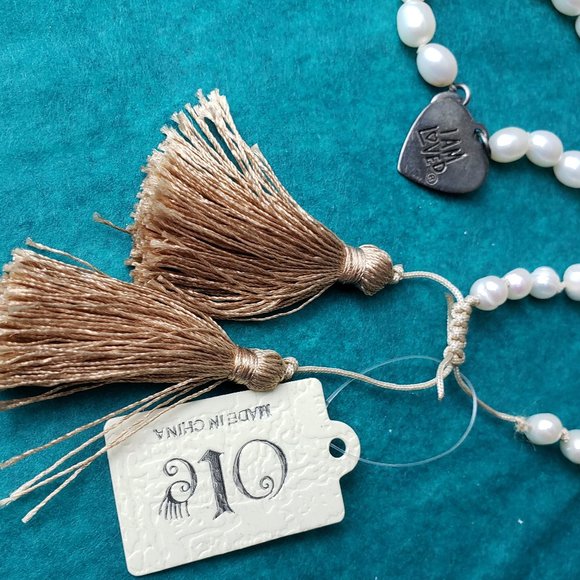 2/15$ Lot of 2 white freshwater pearl bracelet - Picture 4 of 5